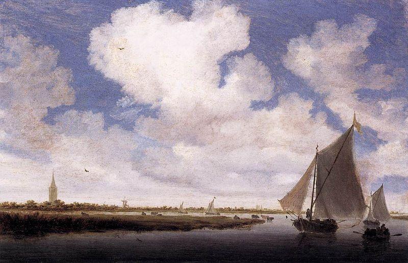 Salomon van Ruysdael Sailboats on the Wijkermeer china oil painting image